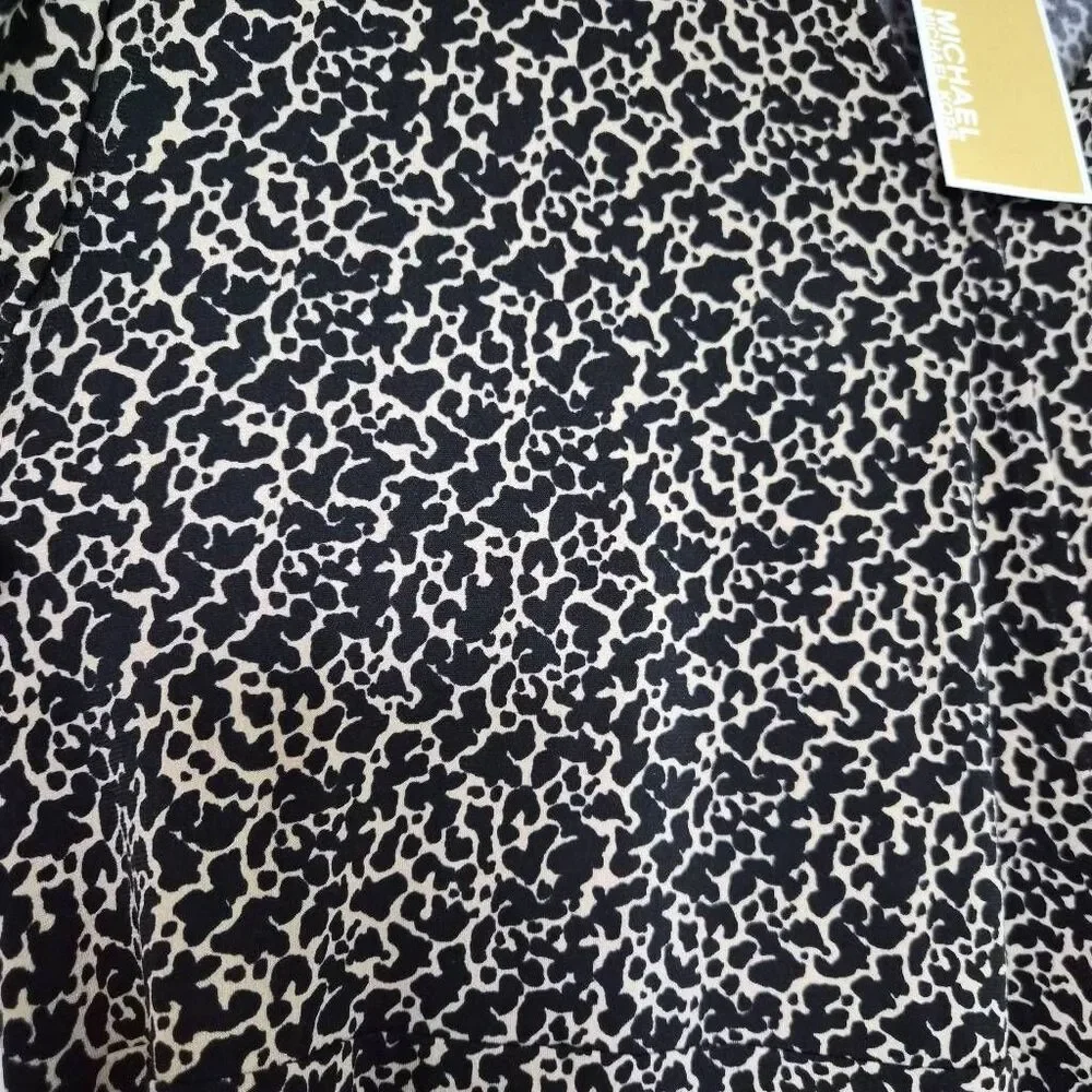 Michael Kors Animal Print Short Sleeves Wrap Mini dress Size XL